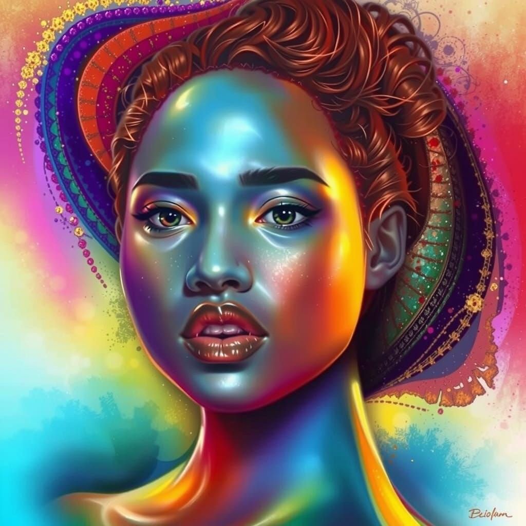 Dominique in Dramatic Splash Art Style