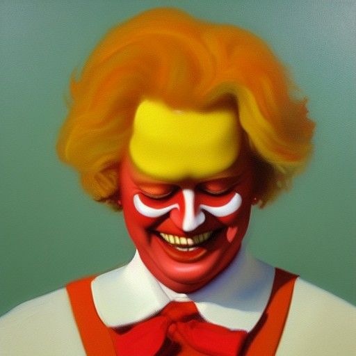 Ronald McDonald as Oil Painting by Gurney