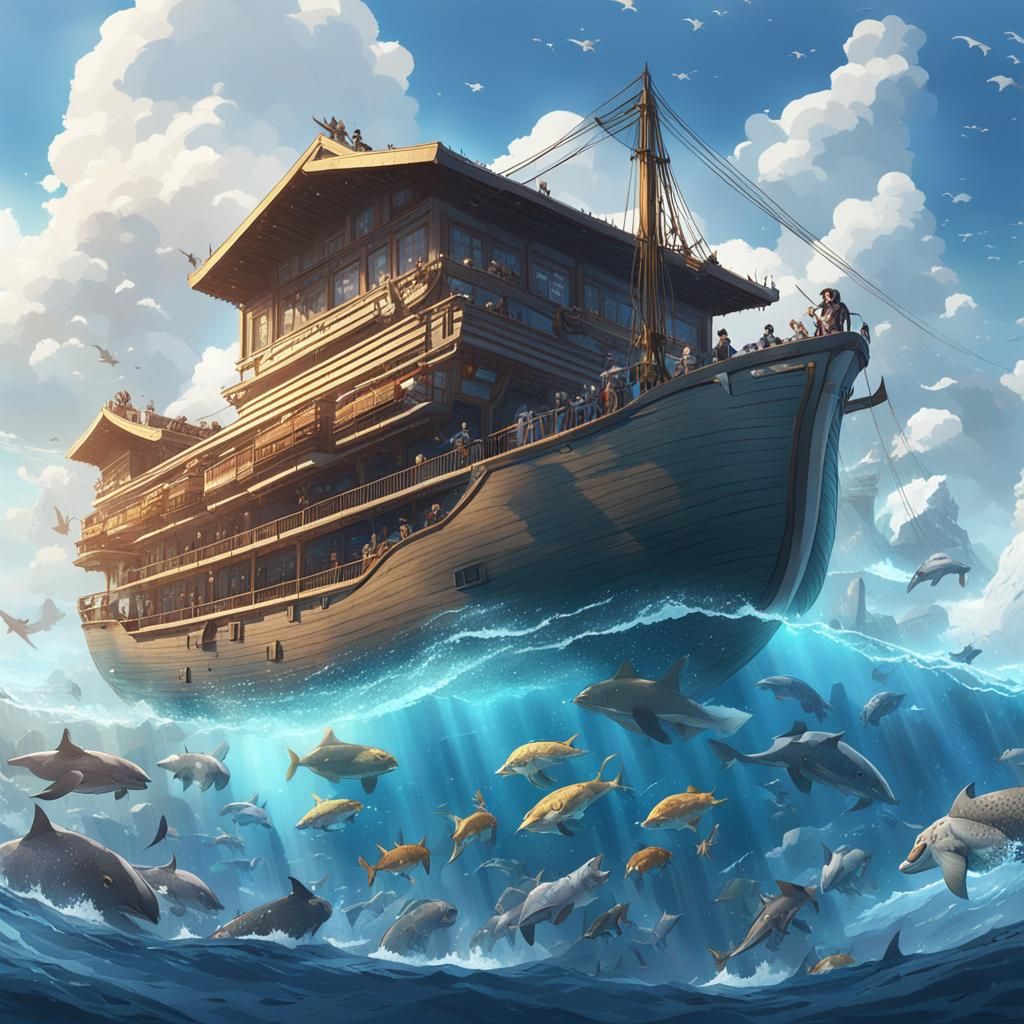Modern Noah's Ark: 3D Anime Concept Art