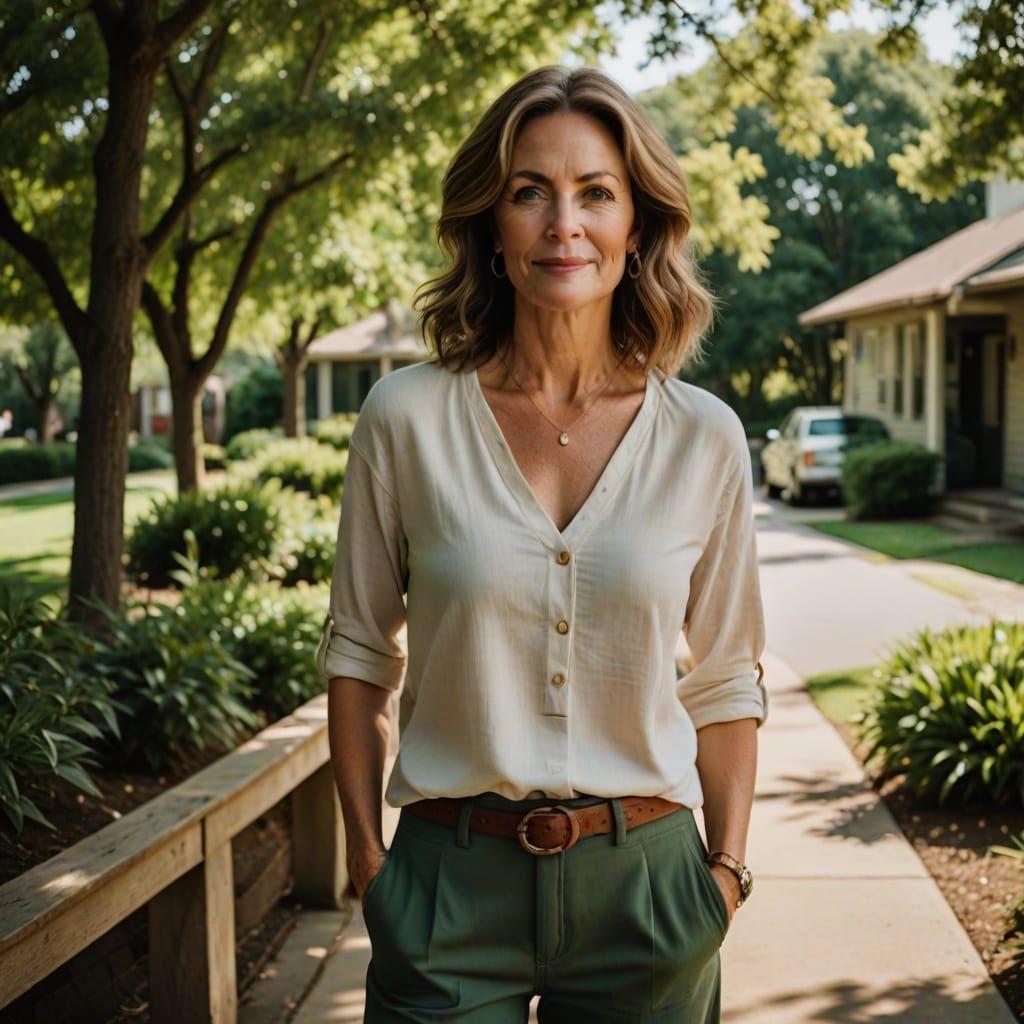 Elegant Portrait of Aunt Cass in Earthy Tones