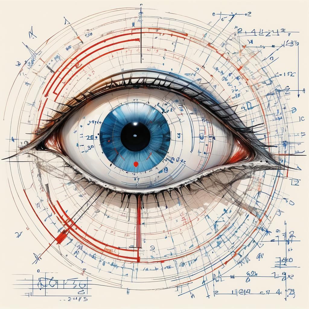 Mathematical Eyeball in Conte Drawing Style