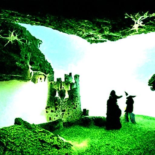 Medieval Castle Sorcery: A Magical Wizardry Scene
