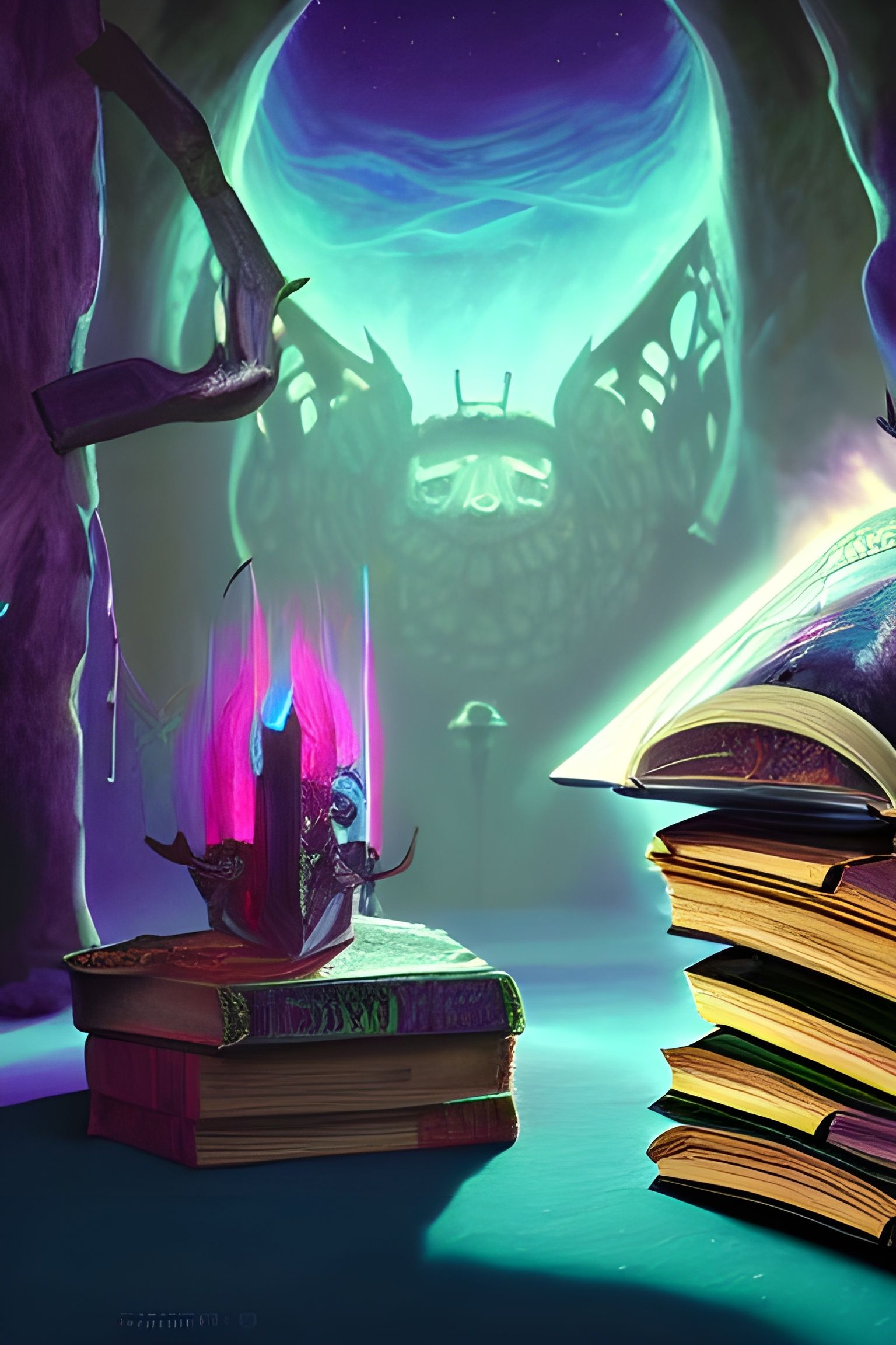 Magical Grimoire in Ethereal Fantasy Style