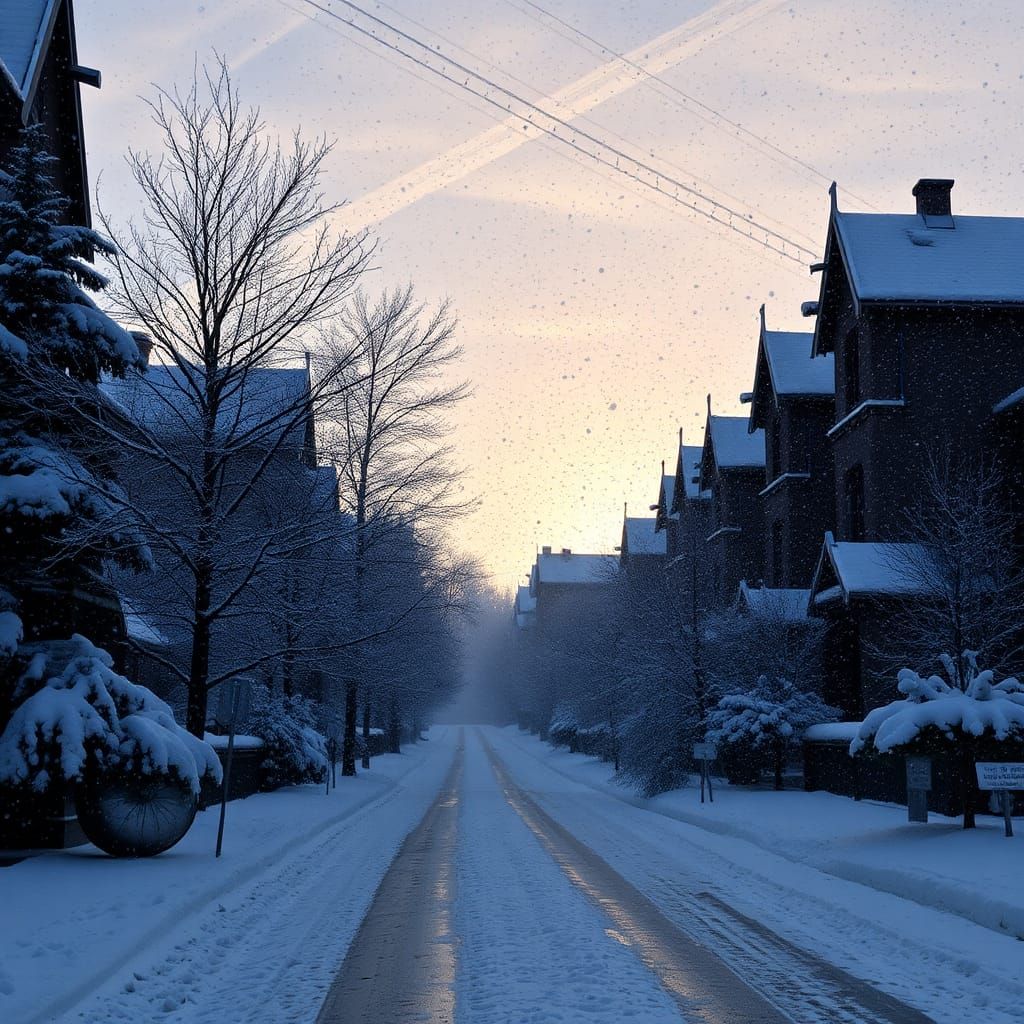 The Morning After the Snowstorm: Winter Landscape