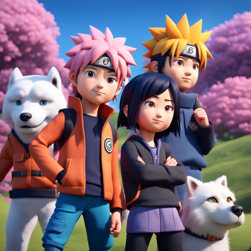 Paw Patrol as Naruto Characters, 3D Digital Art