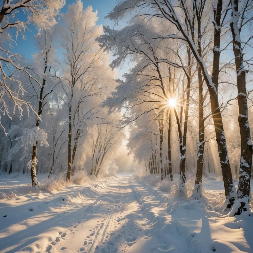 Radiant Winter Landscape in Soft Focus