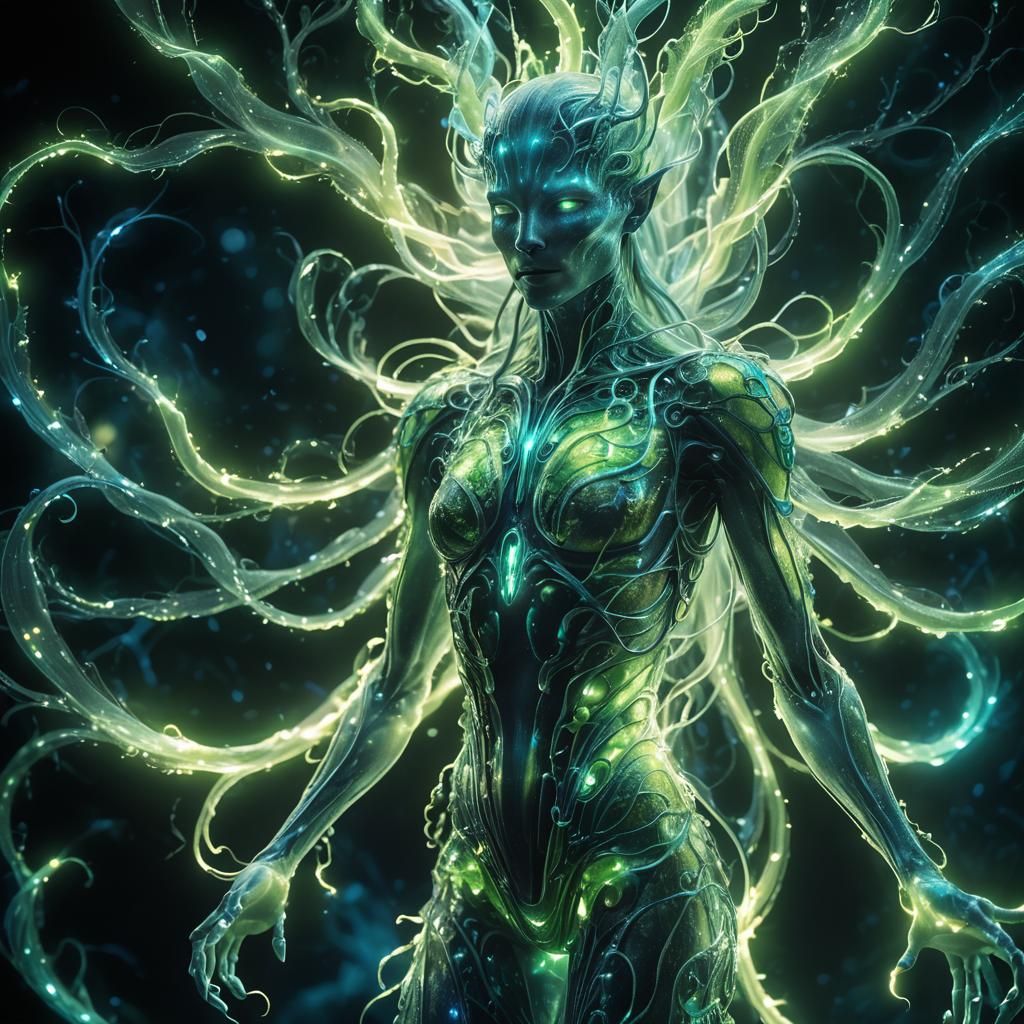 Ethereal Bioluminescent Creature in Dreamy Soft Focus