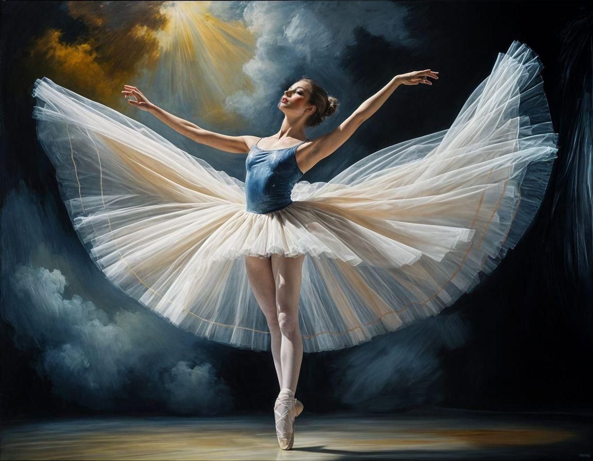 Ethereal Ballet Dancer in Oil Painting Style