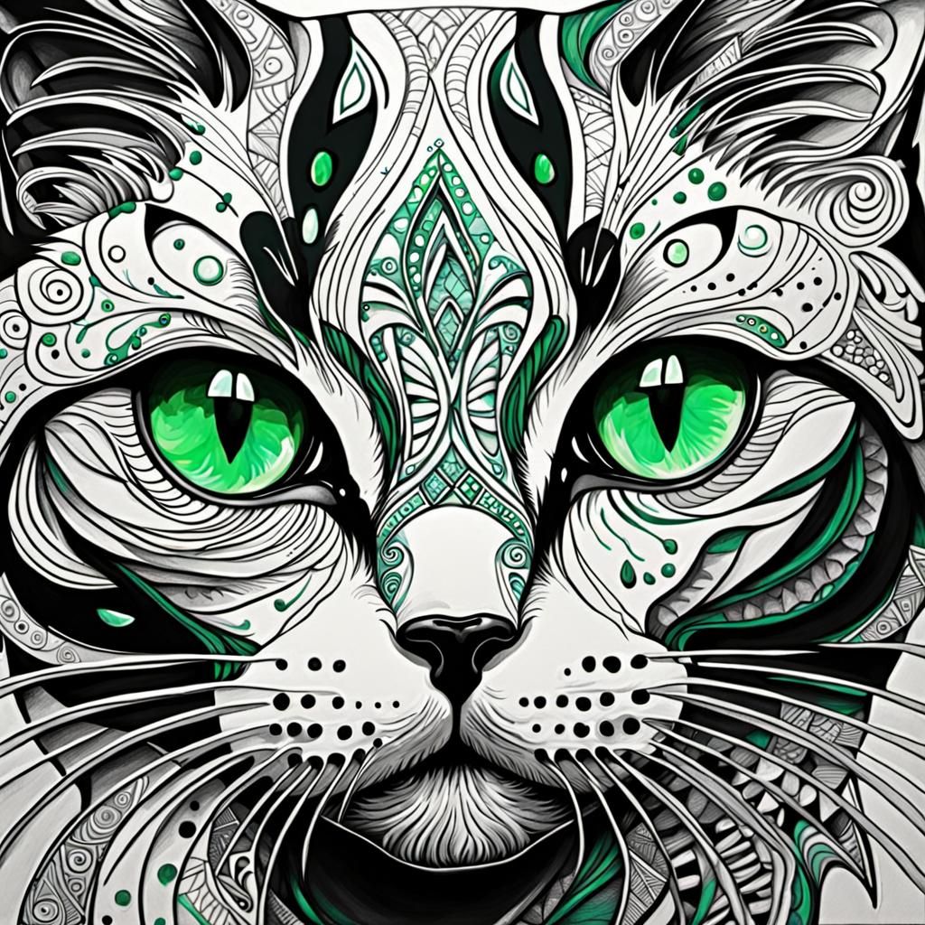 Line Art Cat 4