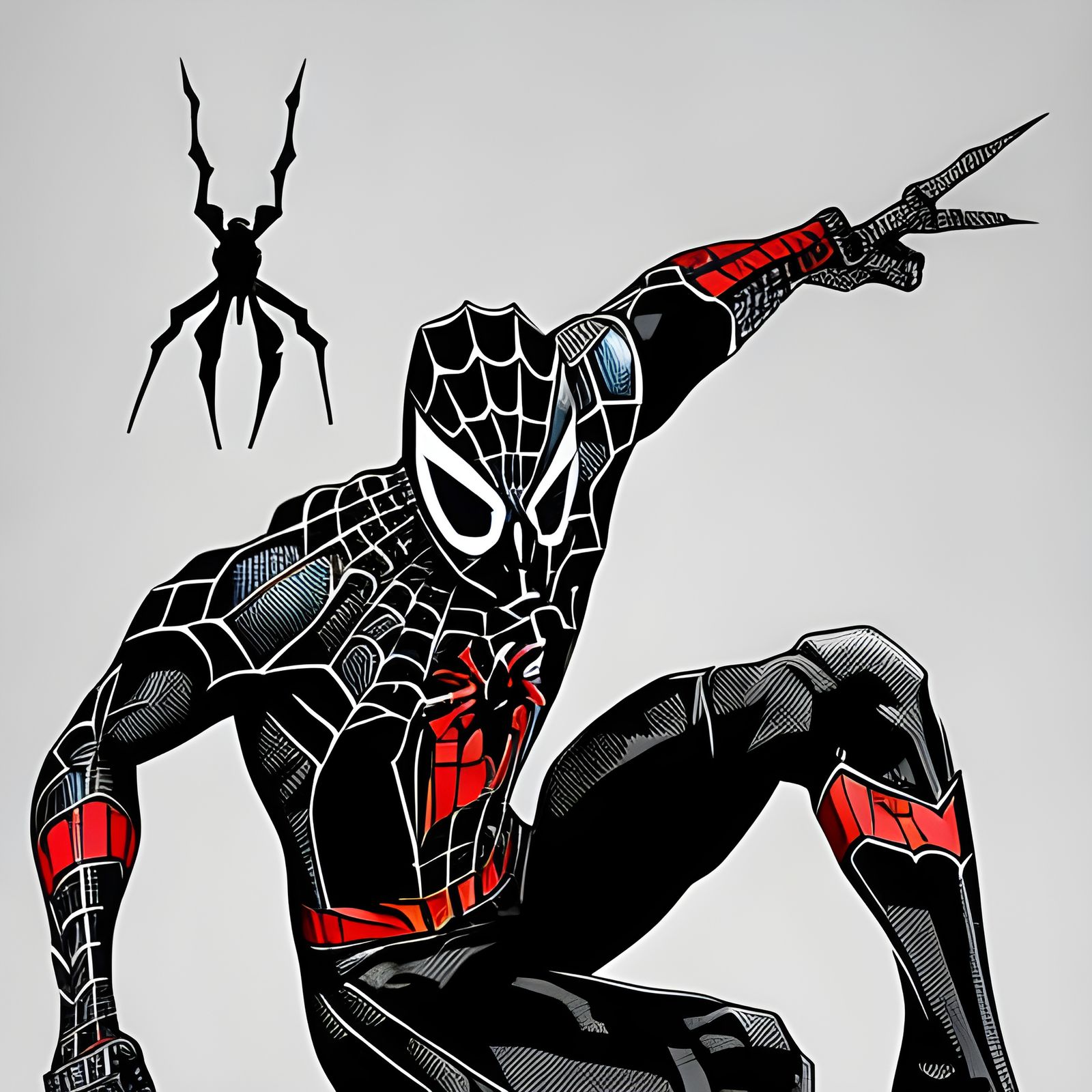 Spider-Man in Ink Punk Urban Art Style