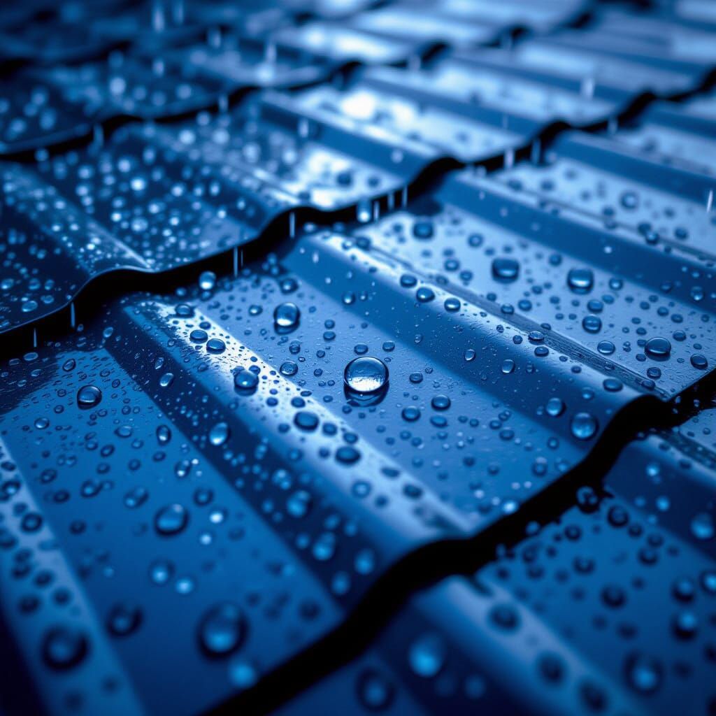 Raindrops on Tin Roof in Dystopian Style
