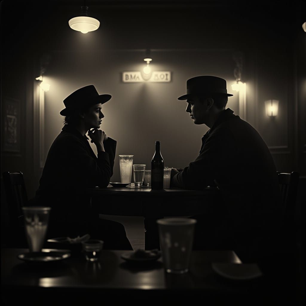 Casablanca Cafe Scene with Rick and Ilsa