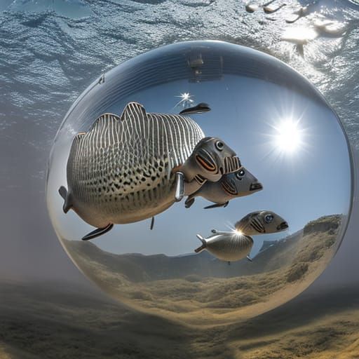 Chaos Unleashed in Photorealistic Fishbowl