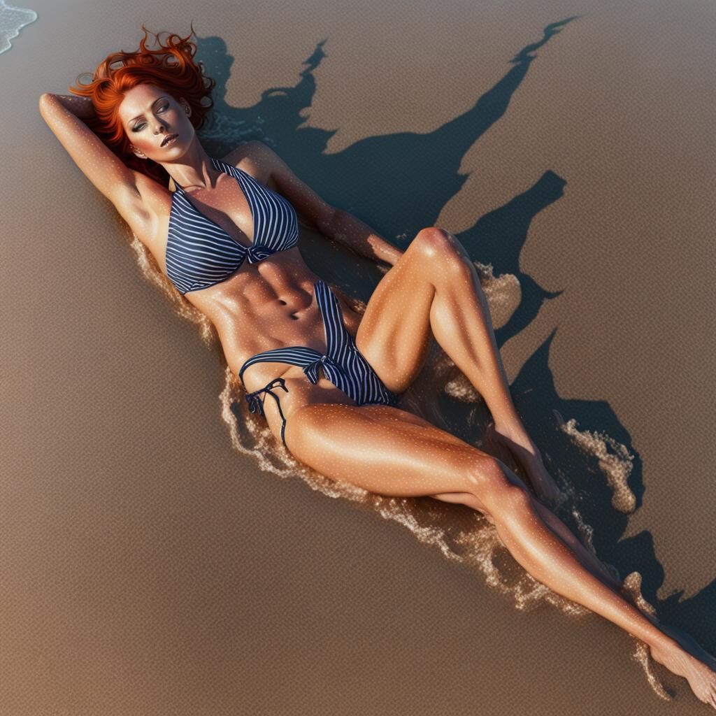 Striking Beach Portrait in Unreal Engine 5 Style