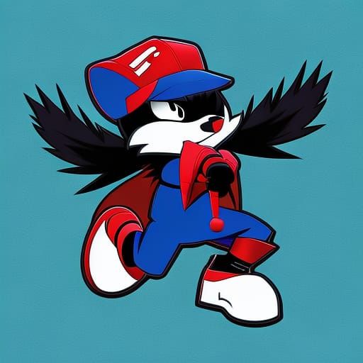 Sonix the Porcupine: Gangsta Cartoon Digital Art