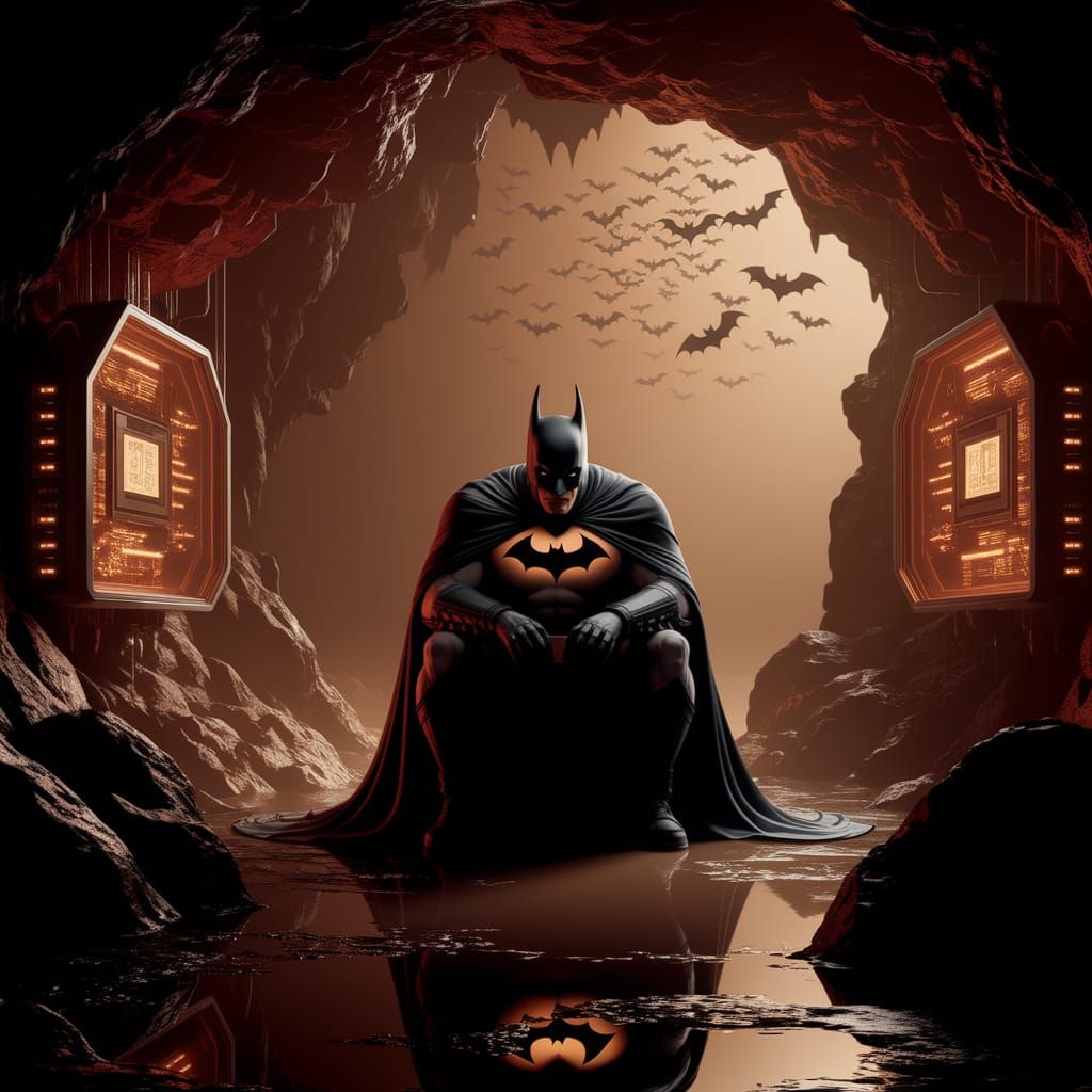 Grotesque Batman in Luminescent Grotto