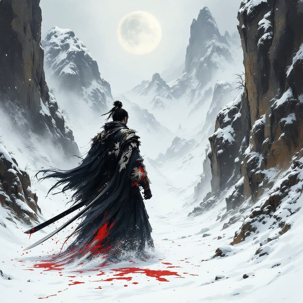 Samurai in Snowy Isolation