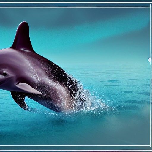 Cinematic 8k Image of a Baby Dolphin