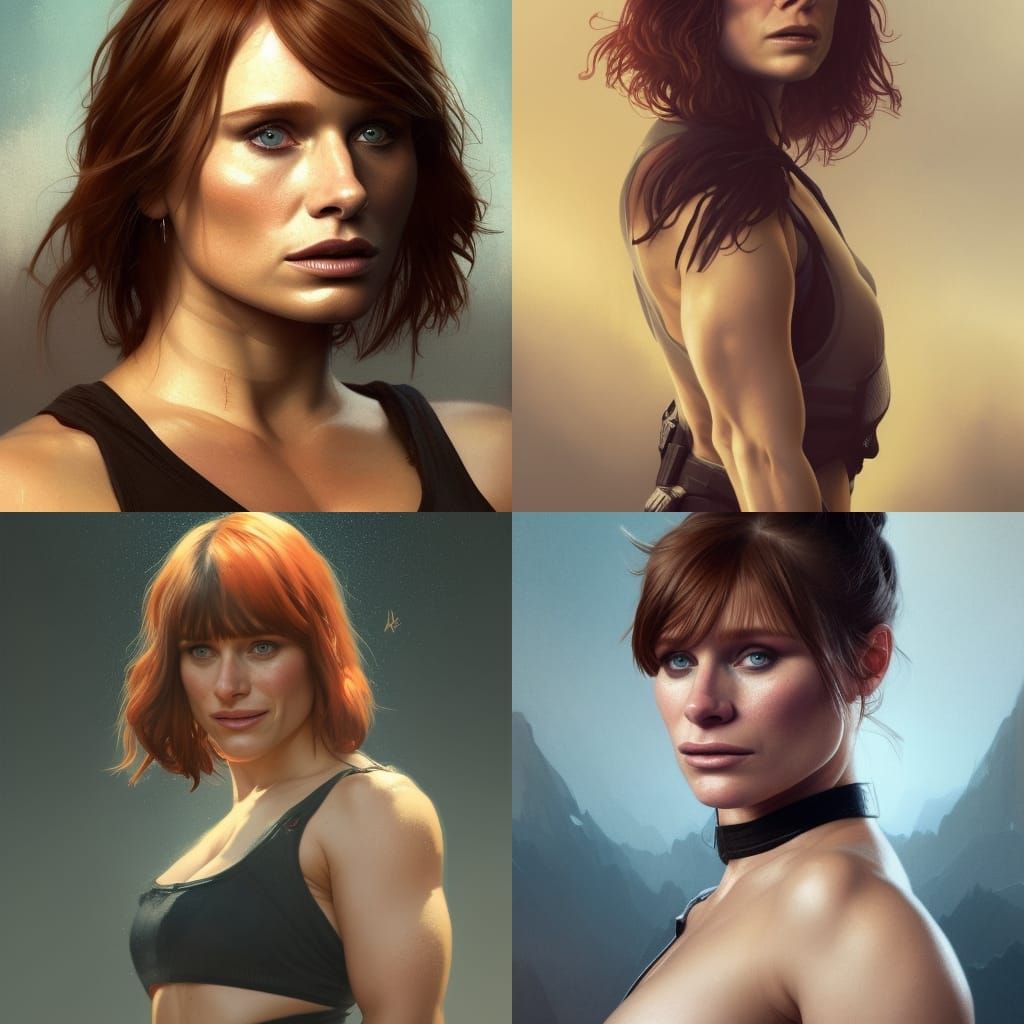 Bryce Dallas Howard as Muscular Hero, Detailed Portrait