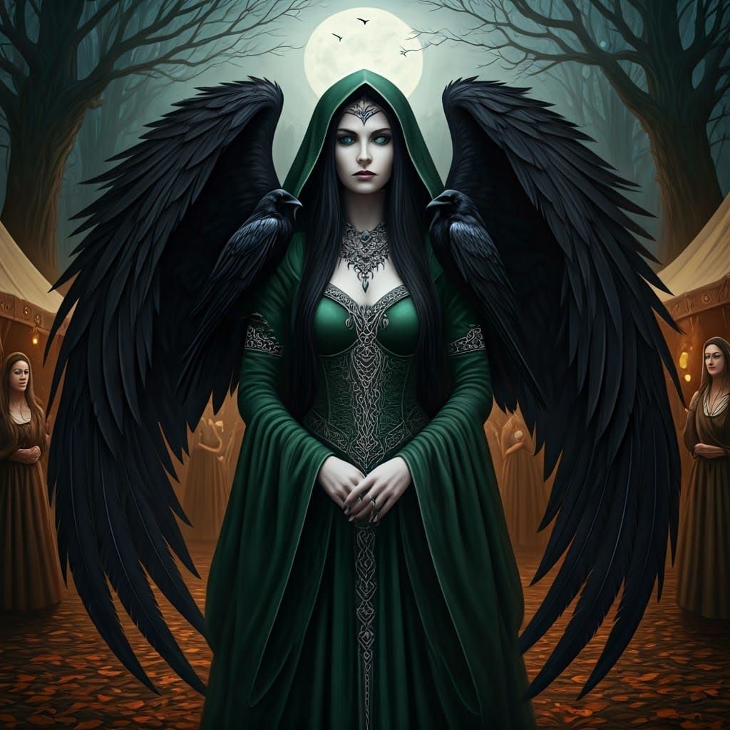Morrigan, Celtic Goddess, at Samhain Festival