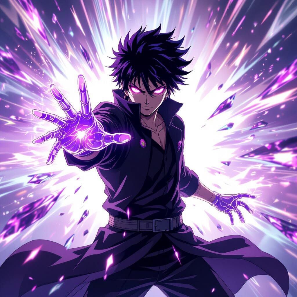 Satoru Gojo Unleashes Crystalline Hollow Purple Attack