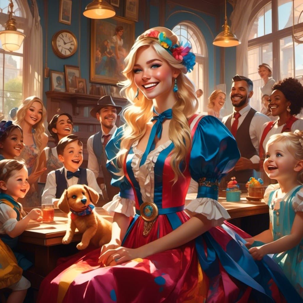 She may be entertaining the children, but everybody loves Ju...