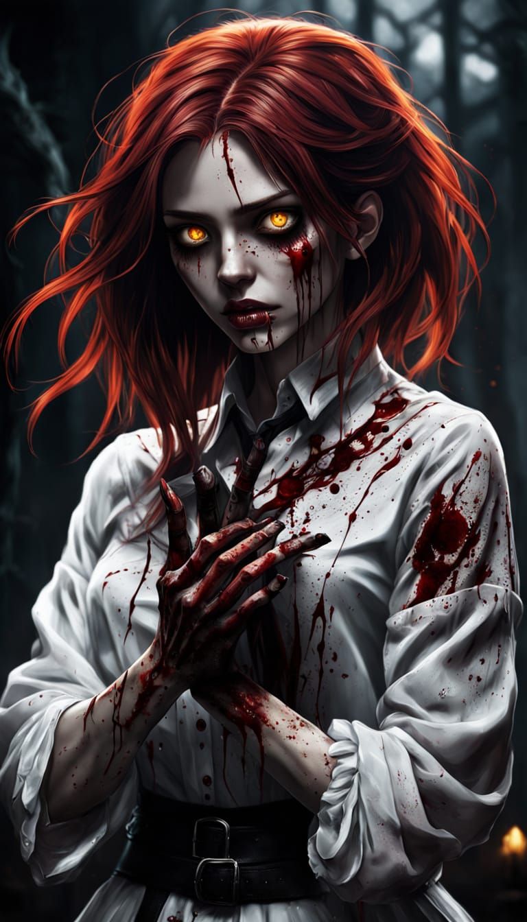 Dark Fantasy Anime Goddess Unveils Her Fearsome Form in Goth...