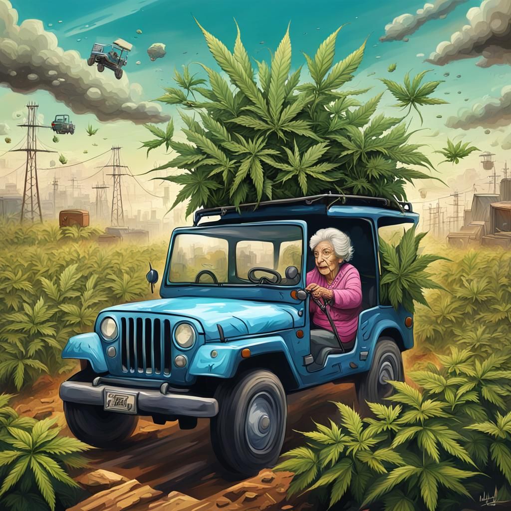Old Lady's Wild Ride: Graffiti Art Jeep Adventure