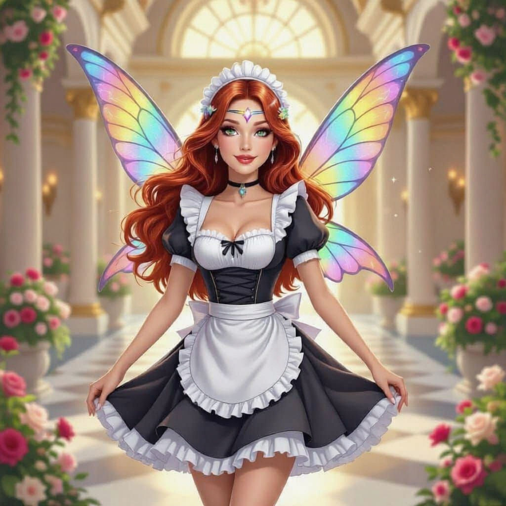 Faerie of Happiness Zoey as an Elegant Maid