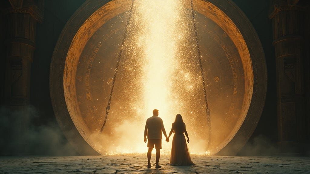 Mystical Chamber: Chains Shatter Seal in Explosive Light