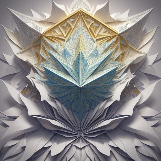 Surreal Paper Sacrament in Ethereal Glow