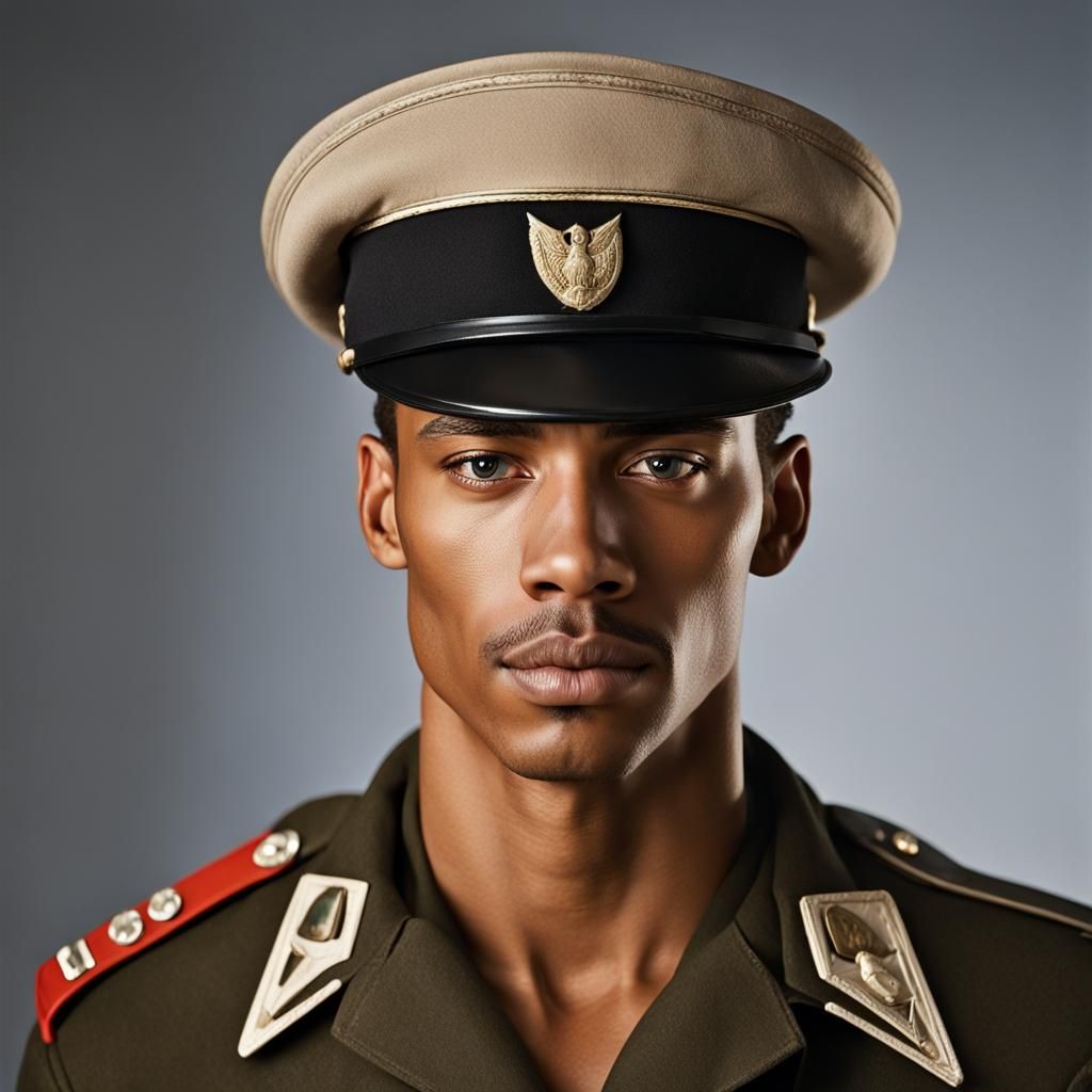 Hyperrealistic Portrait of Young Soldier