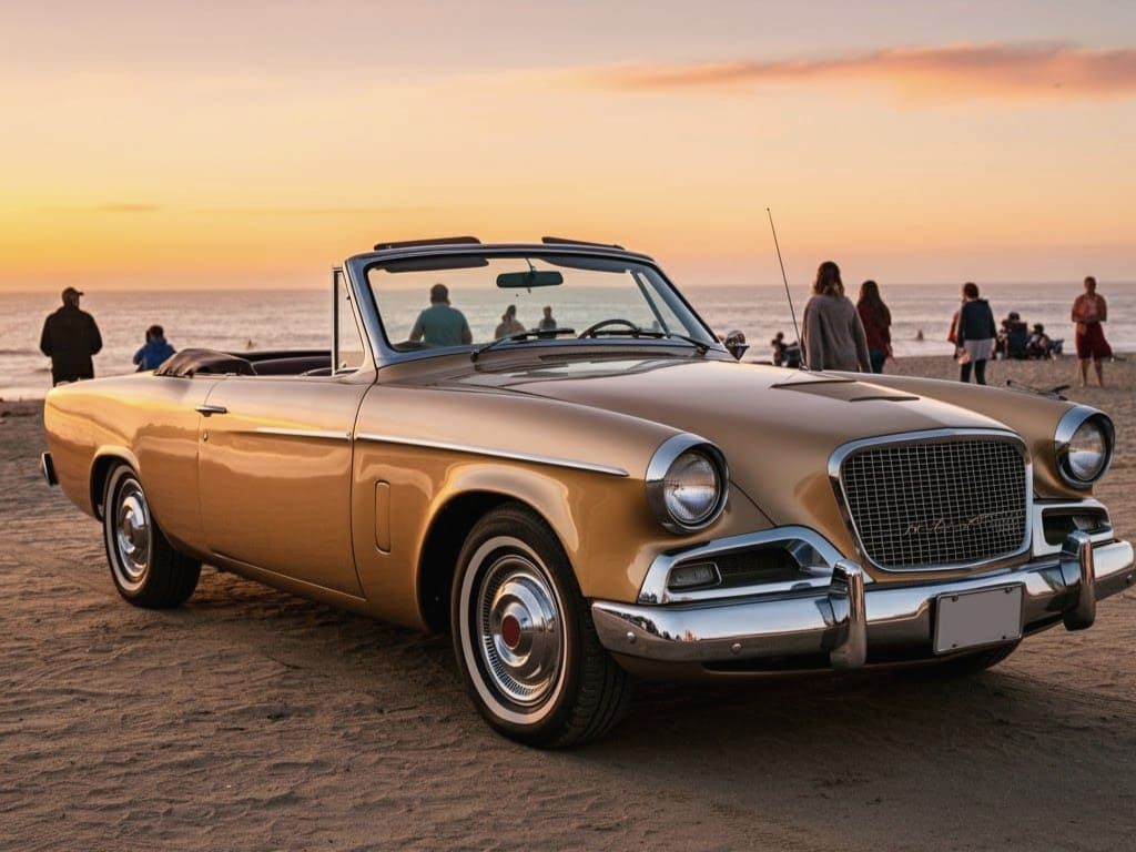 1964 Studebaker Daytona Convertible at Sunset