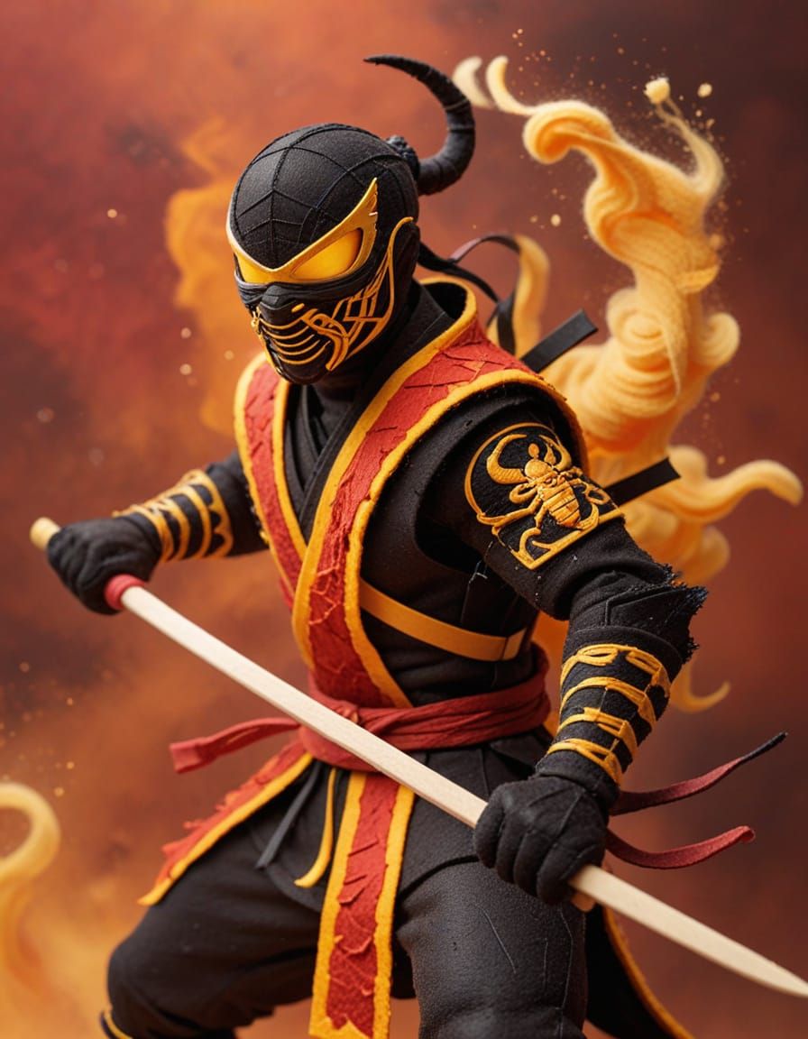 Scorpion Felt Craft Art in Blazing Arena