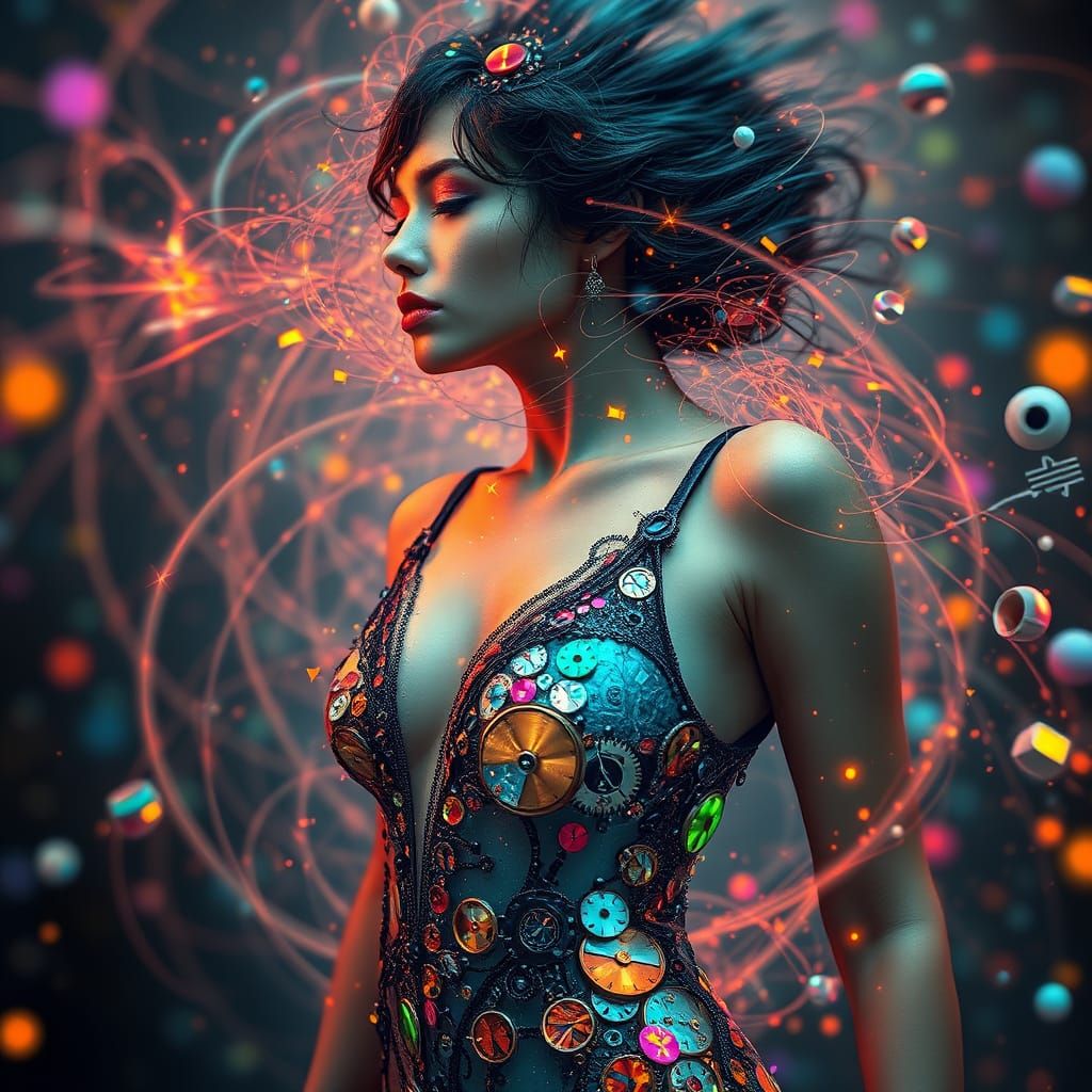 Hourglass Woman: A Surreal Time-Bending Vision