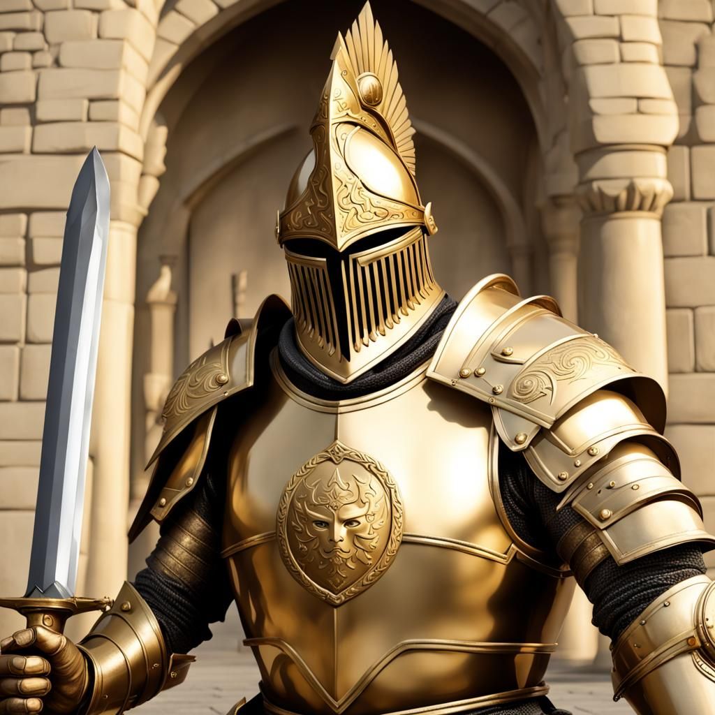 Semmorian Guard Commander in Gold Armor