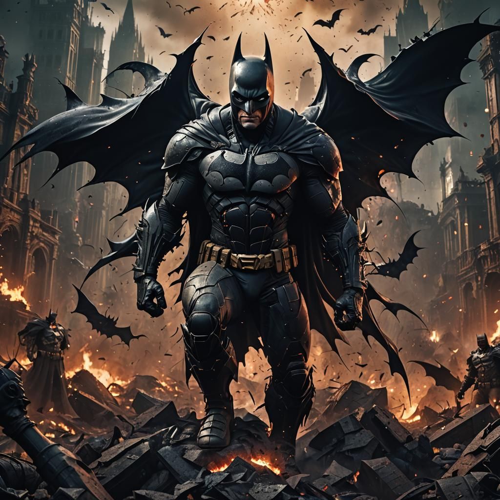 Dark Knight in Hell: Detailed Matte Painting