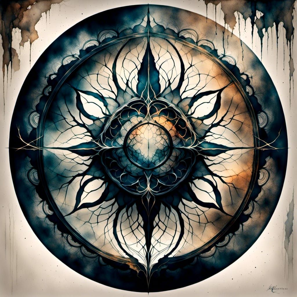 Detailed Mandala with Geometric Patterns