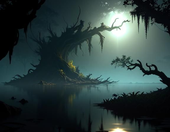 Bullywug Emerges from Swamp: 3D Game Art