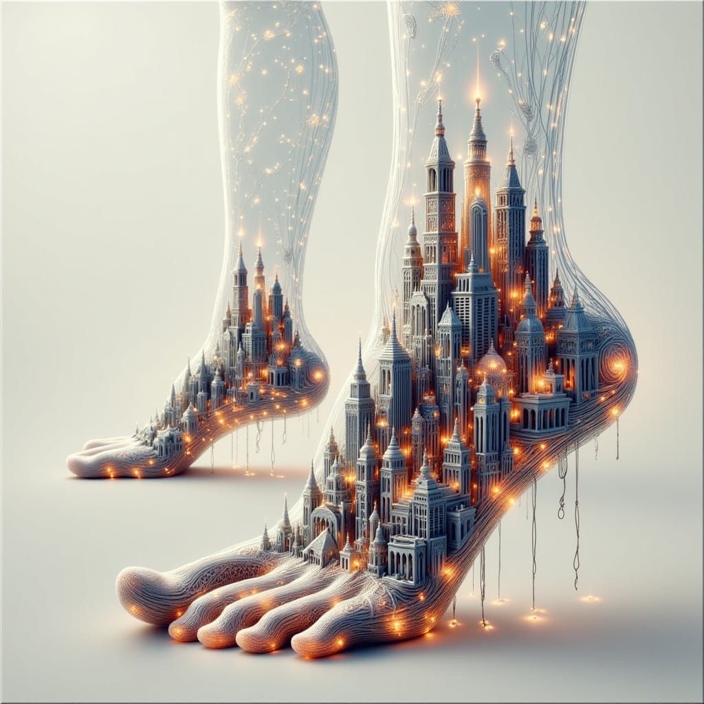 Surreal Cityscape within a Foot
