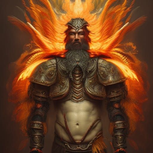 God of Fire and Earth in Volcanic Armor