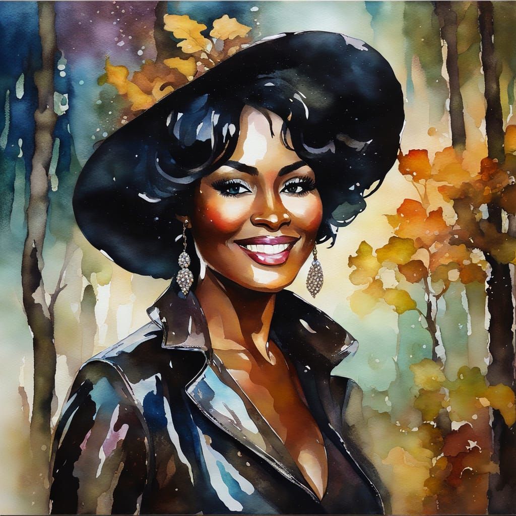 Elegant Woman in Enchanted Forest