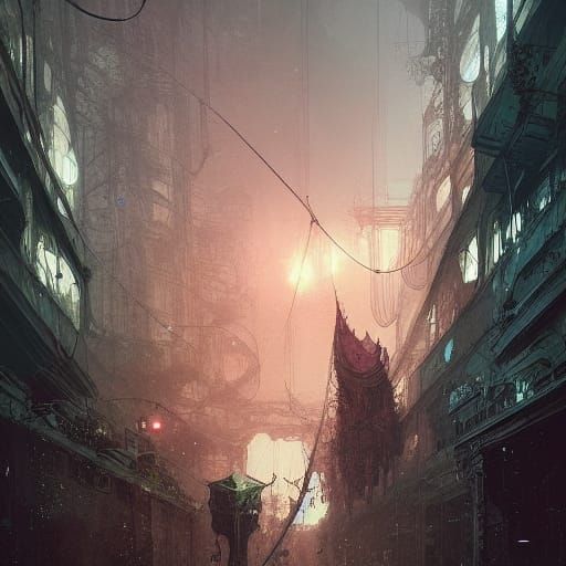 Intricate Shoggoth Fantasy Art by Inceoglu, Monge, Witz