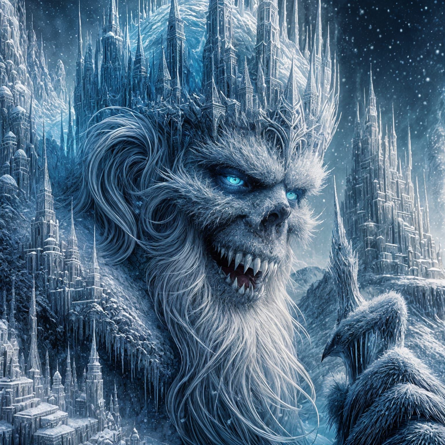 Mystical Snow King Reigns over his Icy Domain