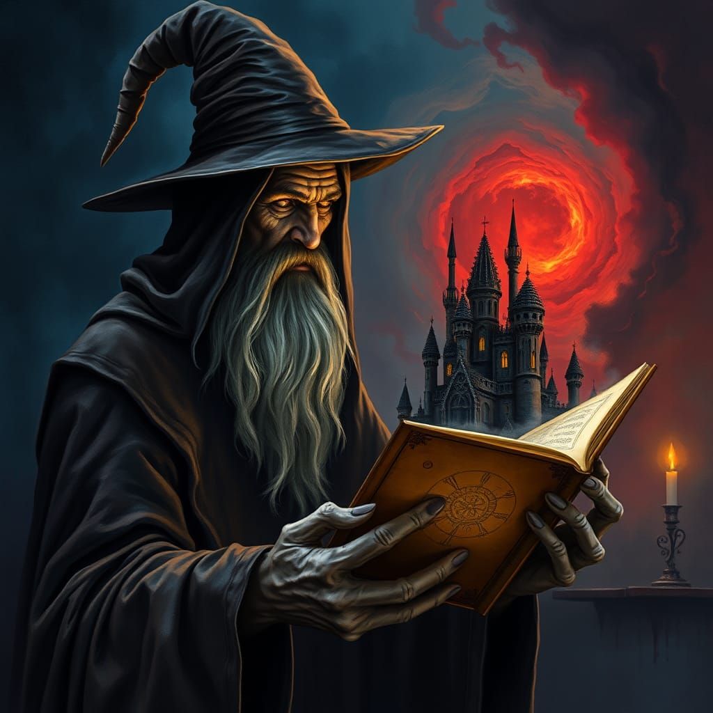 Wizard Reads Dark Fantasy Pop-Up Book