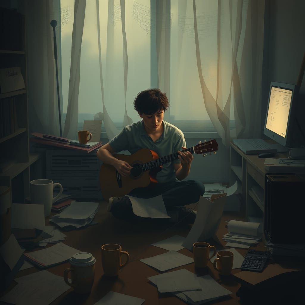 Ethereal Artist Lost in Thought