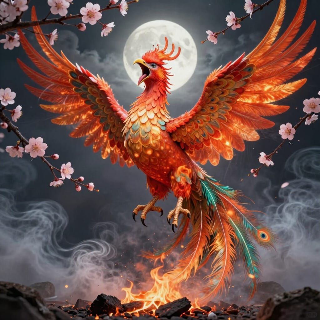 Japanese Phoenix Tattoo Emerges From Ashes
