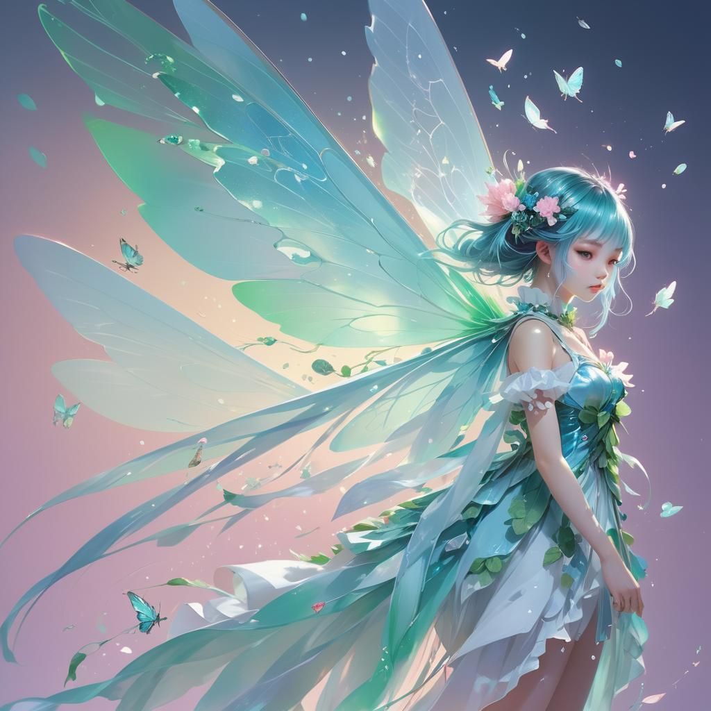 Enchanting Fairy in Whimsical Watercolor Style