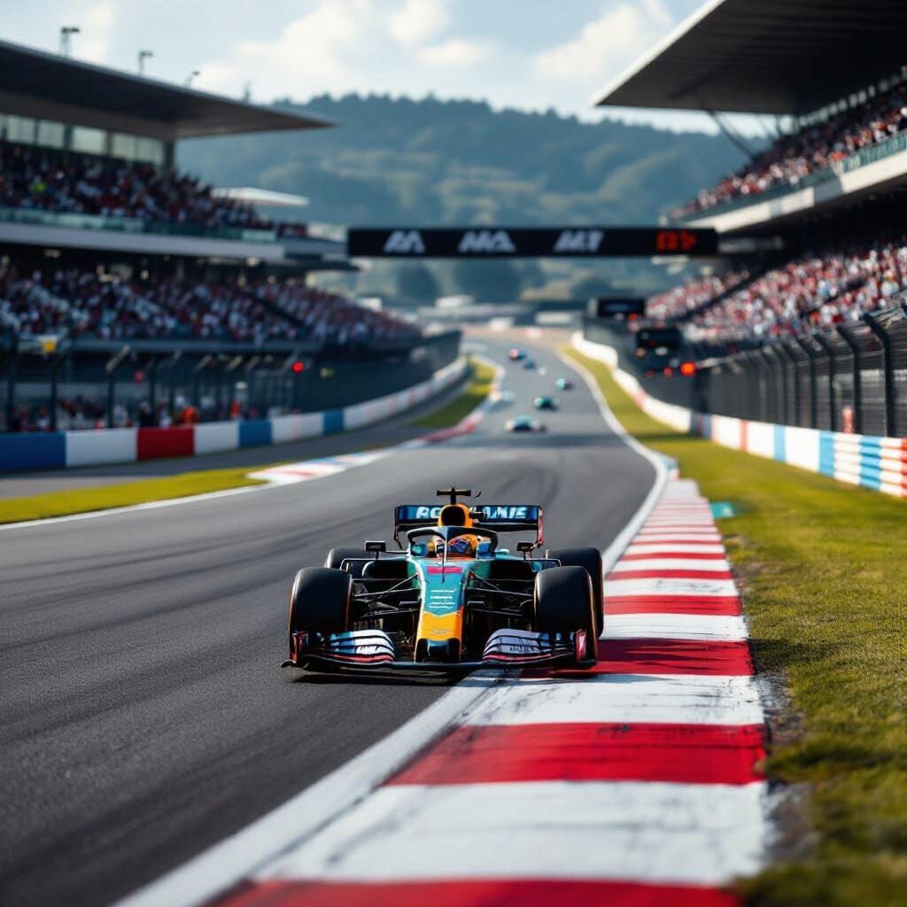 Abstract F1 Track Tunnel with Dynamic Lighting