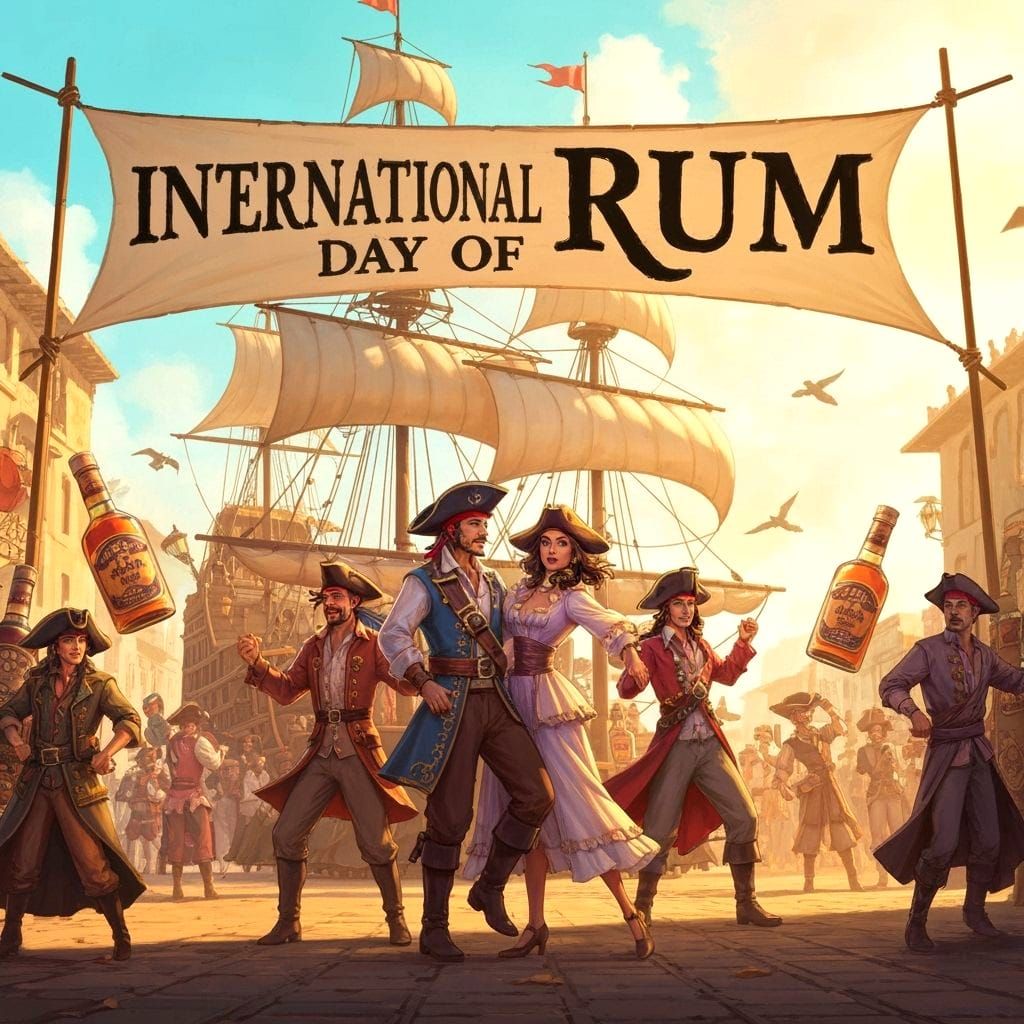 Whimsical Rum Day Parade with Dancing Pirates